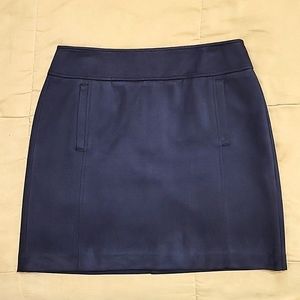 Ann Taylor LOFT Faux Suede Skirt - Size 10P - Midnight Blue